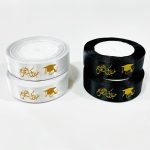 شريط تغليف هدايا تصميم مبارك التخرج لتزيين بوكسات وتوزيعاتكتاب