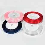 شريط تغليف وربط هدايا رقيق عرض 1 سم قماش ساتان
