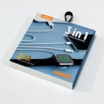 ⁦خيط شحن ايفون وساعة ذكية 3 في 1 MOXOM طول 1 متر⁩ - الصورة ⁦3⁩