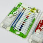 ⁦طقم الوان اكريليك & مائية 12 لون مع صحن تخليط وفرش من BeiQi⁩ - الصورة ⁦2⁩