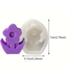 ⁦قالب سيليكون وردة لصناعة الشموع مقاس 5.5*5 سم WFHM77⁩ - الصورة ⁦2⁩