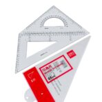 مسطرة مثلت 30 / 45 / 60 درجة طول 33 سم من Deli للرسم الهندسي