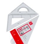 مسطرة مثلت 30 / 45 / 60 درجة طول 33 سم من Deli للرسم الهندسي
