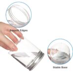 ⁦علب بلاستيك شفافة لحفظ المنتجات والكريمات غطاء فضي حجم 100 & 200 مل⁩ - الصورة ⁦2⁩