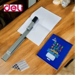 دباسة ذراع طويلة لتدبيس كراسات 60 ورقة لأطفال المدرسة من Deli