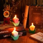 ⁦قالب سيليكون وردة لصناعة الشموع مقاس 5.5*5 سم WFHM77⁩ - الصورة ⁦5⁩