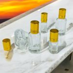 دستة عبوة عطر زجاجية فارغة رأس بطشة 12 عبوة حجم 3 / 6 / 12 مل