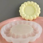 قالب سيلكون دائري بابل طبق لصناعة ديكورات الجبس WFHM77