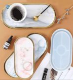 قالب بيضاوي سيليكون لصناعة ديكور المنزل بالجبس WFHM77لا