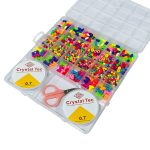 طقم صناعة اكسسوارات بالخرز الملونة مع 2 بكرات خيط ومقص