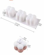 ⁦قالب سيليكون بابل صغير 3 فتحات WFHM77⁩ - الصورة ⁦2⁩