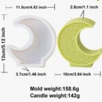 ⁦قالب هلال رسمة ماندالا لصناعة الشموع ودبيكورات رمضان WFHM77⁩ - الصورة ⁦2⁩