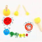 ⁦فرش اسفنجية للتلوين وتطبيق مادة العزل للكونكريت وصنع التدرجات المختلفة 4 قطع WFHM77⁩ - الصورة ⁦7⁩