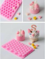 ⁦قالب سيلكون شكل قلب 55 حبة لصنع بخور المستكة وتزين كب الشموع WFHM77⁩ - الصورة ⁦6⁩