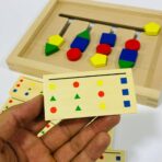 ⁦لعبة تقوية ذكاء الاطفال مطابقة الاشكال والالوان الاصلية خشب كامل⁩ - الصورة ⁦2⁩