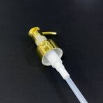 ⁦علبة فارغة لوشن + صابون بلاستيك رأس ذهبي عبوة 250 مل مع مكان طباعة ستيكر الشعار⁩ - الصورة ⁦5⁩