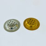 ⁦صفاي بخارة حديد ذهبية & فضي للمباخر قطر 5.5 سم عمق 1 سم⁩ - الصورة ⁦5⁩