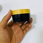 ⁦علب بلاستيك لون اسود غطاء ملون خشبي متعددة الاستعمالات عبوة 100/150 مل⁩ - الصورة ⁦6⁩