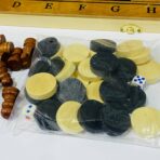 ⁦شطرنج خشبي 3 العاب في 1 مع داما و لعبة طاولة للجمعات العائلية⁩ - الصورة ⁦11⁩