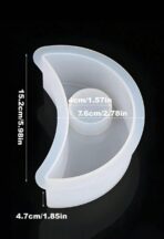 ⁦قالب سيليكون تصميم هلال لصنع حاملة الشمع و مبخرة WFHM77⁩ - الصورة ⁦2⁩