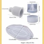 ⁦طقم 3 قوالب جبس ديكور منزل سكرية وفازة + سفرة سحابة WFHM77⁩ - الصورة ⁦2⁩