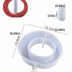 ⁦قالب سيلكون دائري مزهرية لصنع ديكورات المنزل بالجبس بدون زجاجة WFHM77⁩ - الصورة ⁦4⁩