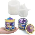 ⁦قالب سيلكون علبة زخرفة حصان ديكور كلاسيكي للمنزل WFHM77⁩ - الصورة ⁦2⁩