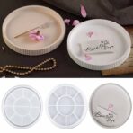 قالب سيلكون دائري مخطط من الخارج لصنع ديكورات الجبس WFHM77