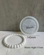 ⁦قالب سيلكون دائري فقعات صغيرة لصناعة الجبس لديكورات الطاولات والمنزل WFHM77⁩ - الصورة ⁦3⁩