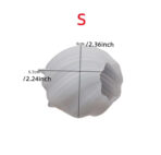 ⁦قالب شمع اشكال هندسية متموجة 3 احجام ديكور المنزل WFHM77⁩ - الصورة ⁦2⁩