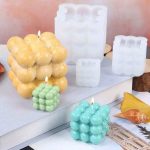 قالب سيلكون مكعبات 3 احجام بتصميم فقاعات WFHM77