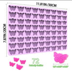 ⁦قالب سيلكون بشكل فراشات متعدد الاستخدمات بيه 72 تجويف WFHM77⁩ - الصورة ⁦2⁩