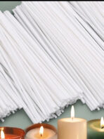 50 قطعة من فتيل الشمع المشمعة لصناعة الشموع مقاس 8 سم WFHM77