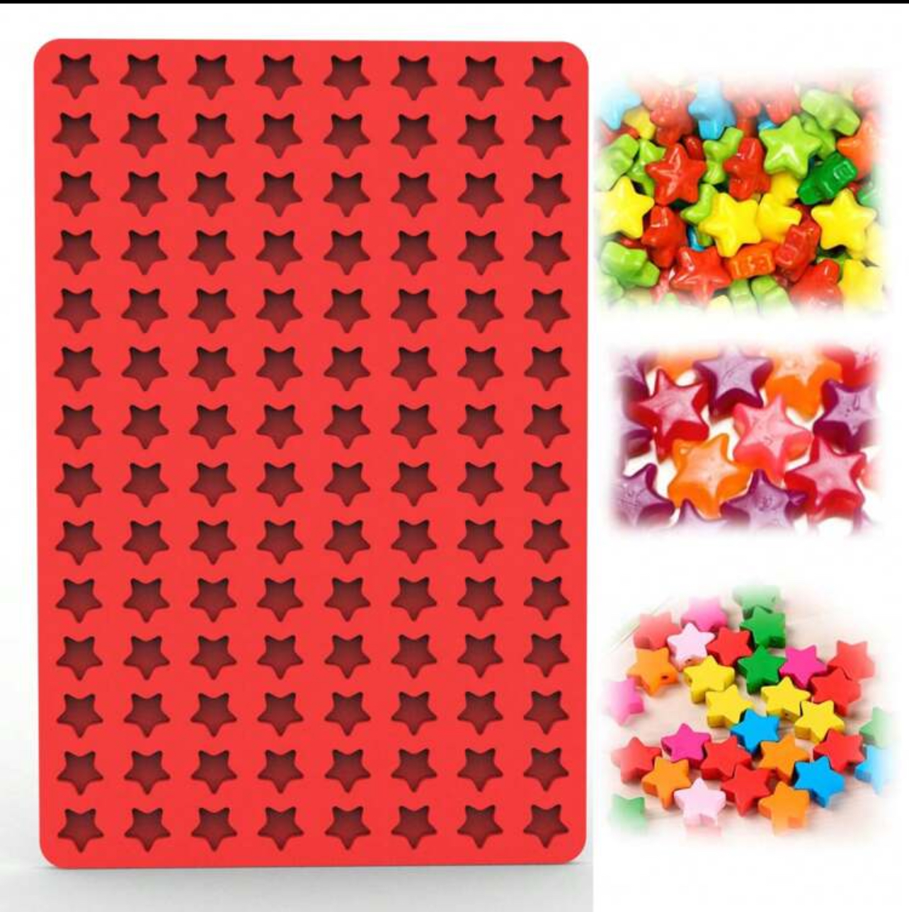 IMG_E2514 قالب سيلكون بشكل نجوم صغيرة لصنع بخور المستكة وفواحت الشمع بتجويف 112 WFHM77 - الصورة 1