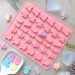 قالب سيليكون 36 تجويف تصميم حاجات البيبي دبدوب رضاعه لهاية عفسة بيبي عربة ولبسة MA93