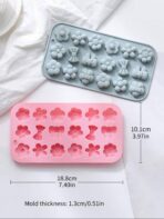 ⁦قالب سيليكون تصميم ازهار وربطات 18 فتحه لصنع بخور المستكة والحلوى وتزيين الكعك والحلويات MA93⁩ - الصورة ⁦2⁩