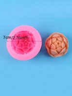 ⁦قالب سيليكون شكل وردة اللوتس لصنع الشموع والديكور MA93⁩ - الصورة ⁦3⁩