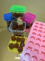 ⁦قالب سيليكون لصنع بخور مستكة وزينة الكعك 50 تجويف شكل دائرة نجمة سمايل MA93⁩ - الصورة ⁦8⁩