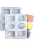 قالب صابون سيلكون مع زخرفة 6 فجوات لصنع الصابون والمنظفات MA93