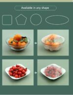 ⁦غطاء نايلو 200 غطاء لحفظ الطعام مثالي لتخزين الفواكه والخضروات واللحوم⁩ - الصورة ⁦2⁩