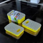 اسفنجة  وجهين خشنه وناعمه لتنظيف الصحون والأواني في المطبخ 2 قطع