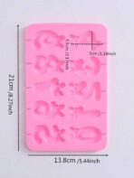 ⁦قالب سيلكون بشكل ارقام لزينة الكيكة Happy لزينة الشمع والكيك MA93⁩ - الصورة ⁦3⁩