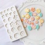 ⁦قالب سيلكون تصميم ازهار واوراق شجر متعدد الاستعمالات MA93⁩ - الصورة ⁦3⁩