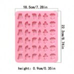 ⁦قالب سيليكون 36 تجويف تصميم حاجات البيبي دبدوب رضاعه لهاية عفسة بيبي عربة ولبسة MA93⁩ - الصورة ⁦4⁩