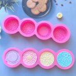 ⁦قالب سيلكون لصنع الصابون وديكور الشموع ثلاثي الابعاد 4 فتحات مزخرفة MA93⁩ - الصورة ⁦3⁩