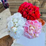 ⁦مجموعة باقة ورد صناعي مشكل 14 وردة للهدايا والمناسبات 3 الوان⁩ - الصورة ⁦2⁩