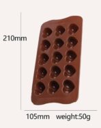 ⁦قالب شكلاطة على شكل قلب ثلاثي الابعاد لتزيين الكيكات ولصنع شوكلاتة الترحيب بالضيوف MA93⁩ - الصورة ⁦5⁩