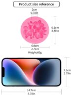 ⁦قالب سيليكون تصميم زهرة قطعه لصنع ديكور الحلويات والزينة والكيكات MA93⁩ - الصورة ⁦2⁩