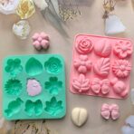 ⁦قالب سيليكون ثلاثي الابعاد اشكال زهور وحلوى لصنع الشكلاطة وتزيين الكيك⁩ - الصورة ⁦5⁩