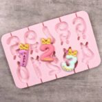 قالب سيلكون بشكل ارقام لزينة الكيكة Happy لزينة الشمع والكيك MA93